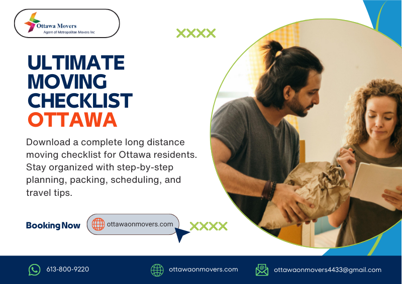 long distance moving checklist Ottawa